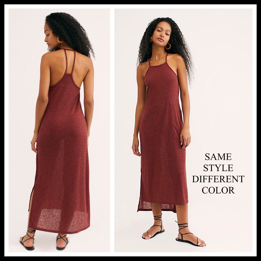 FREE PEOPLE BOHO MAXI TANK SUN SLIP DRESS A2C - Picture 9 of 16